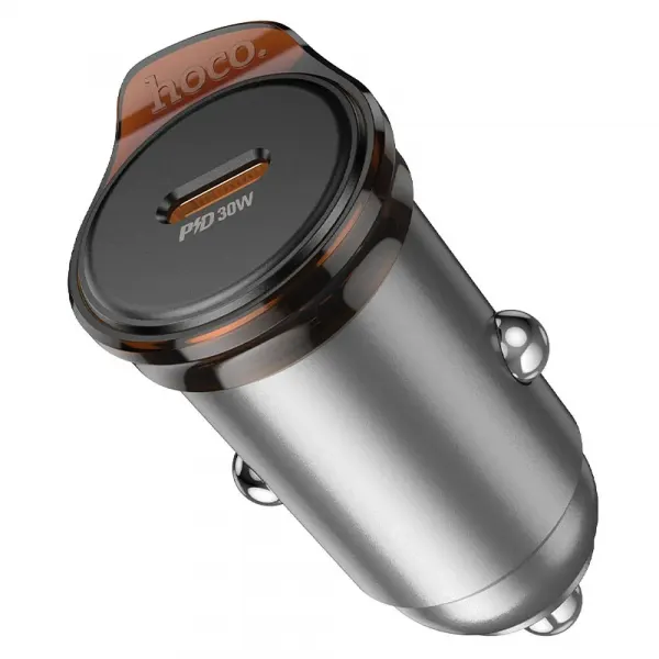 HOCO Incarcator Auto HOCO NZ16, 30W, 3A, 1 x USB-C, Gri