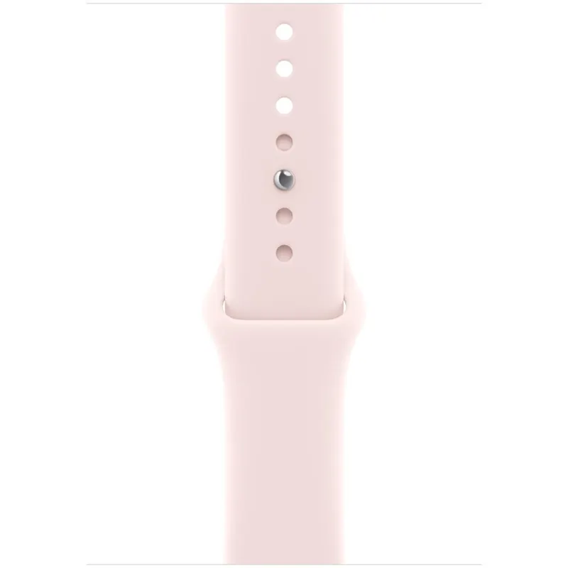Apple Curea Smartwatch Apple MHYG4ZM/A, pentru Apple Watch 46 mm, Sport Band, Marime M/L, Roz pudrat