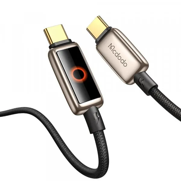 Mcdodo Cablu Date si Incarcare USB-C - USB-C McDodo CA-6681 Auto Power Off, 100W, 1.2m, Auriu