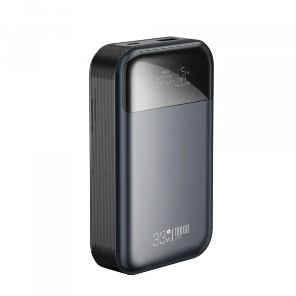 XO Design Baterie Externa XO Design PR232, 10000mAh, 33W, QC + PD, 1 x USB-A - 1 x USB-C, Neagra