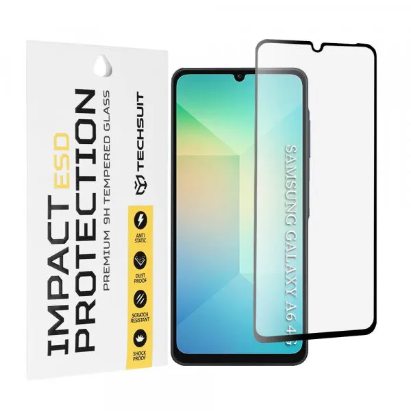 techsuit Folie de protectie Ecran Techsuit pentru Samsung Galaxy A06 A065, Sticla Securizata, Full Glue, Neagra
