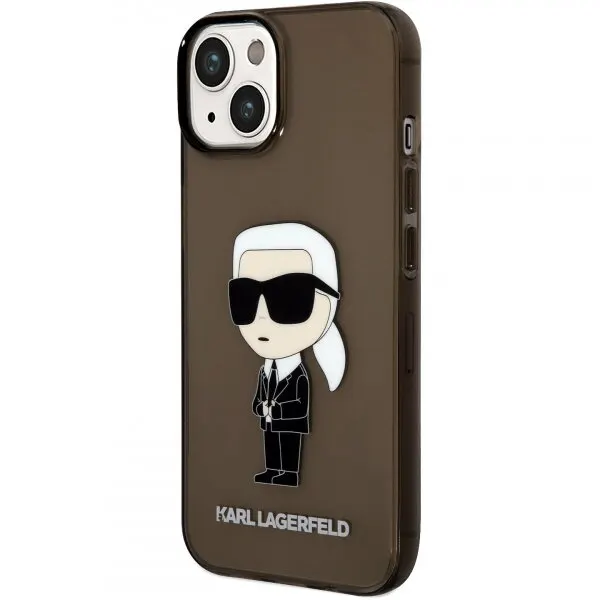 Karl Lagerfeld Husa pentru Apple iPhone 14 Plus, Karl Lagerfeld, IML Ikonik NFT, Neagra Transparenta
