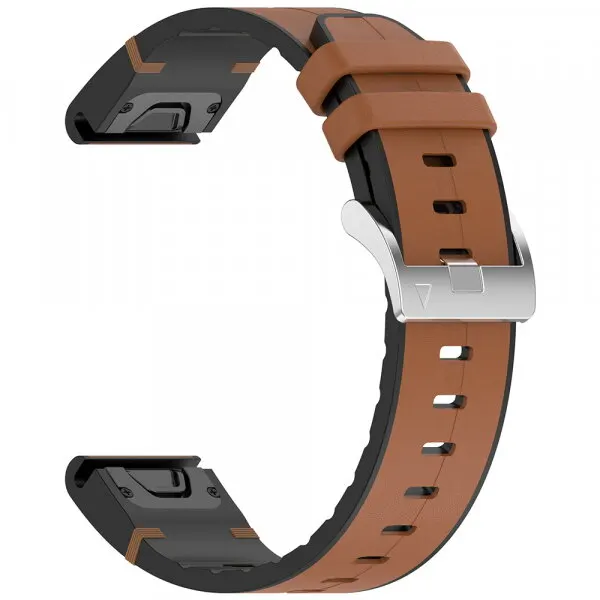 techsuit Curea Techsuit W071 pentru Garmin Watch Fenix / Forerunner Series, 22mm, Maro
