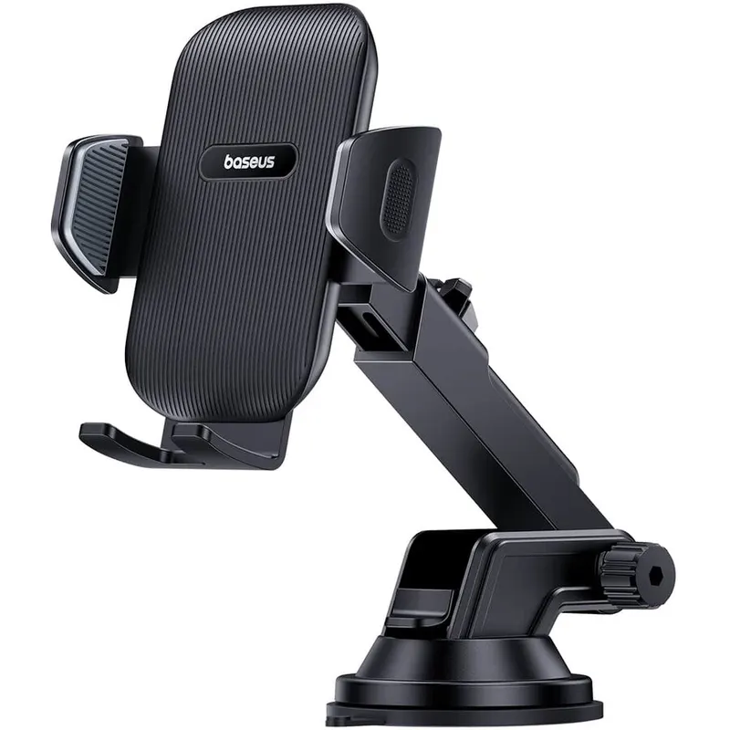 BASEUS Suport auto Baseus C40361600111-00, UltraControl, pt. SmartPhone, fixare parbriz sau bord prin ventuza, Negru