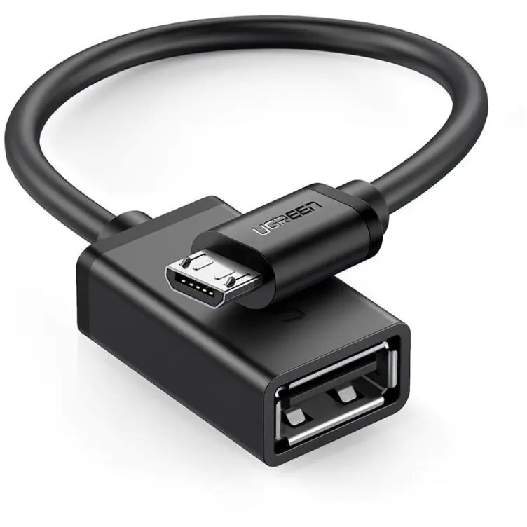 Ugreen CABLU Ugreen OTG, US133, Micro-USB(T) to USB 2.0(M), 480Mbps, PVC, lungime 0.15m, negru