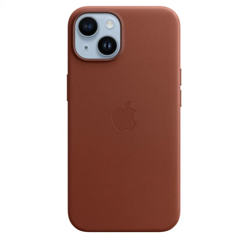 Apple Husa de protectie Apple Leather Case with MagSafe pentru iPhone 14, Umber