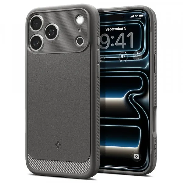 Spigen Husa MagSafe pentru Apple iPhone 18 Pro Max / 17 Pro Max, Spigen, Rugged Armor, Gri ACS12110