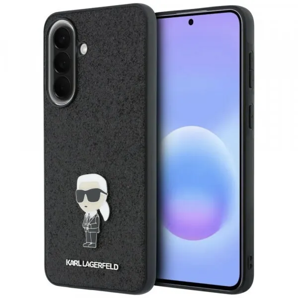 Karl Lagerfeld Husa pentru Samsung Galaxy A37 5G, Karl Lagerfeld, Glitter Fixed Ikonik Karl, Neagra