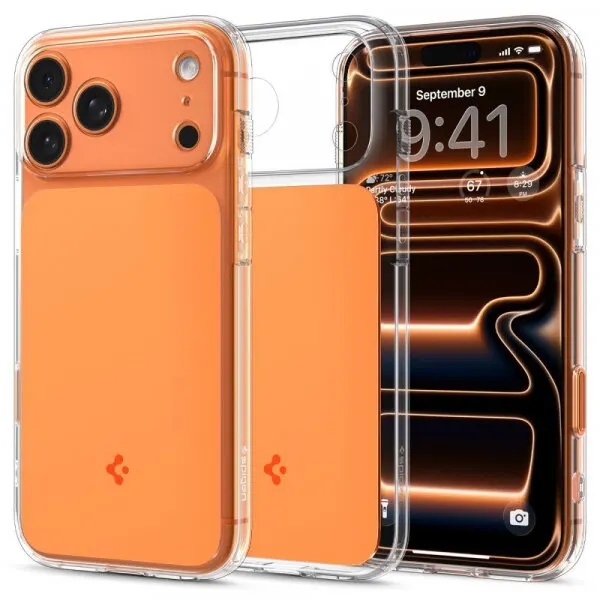 Spigen Husa MagSafe pentru Apple iPhone 17 Pro Max, Spigen, Ultra Hybrid T, Portocalie ACS10474