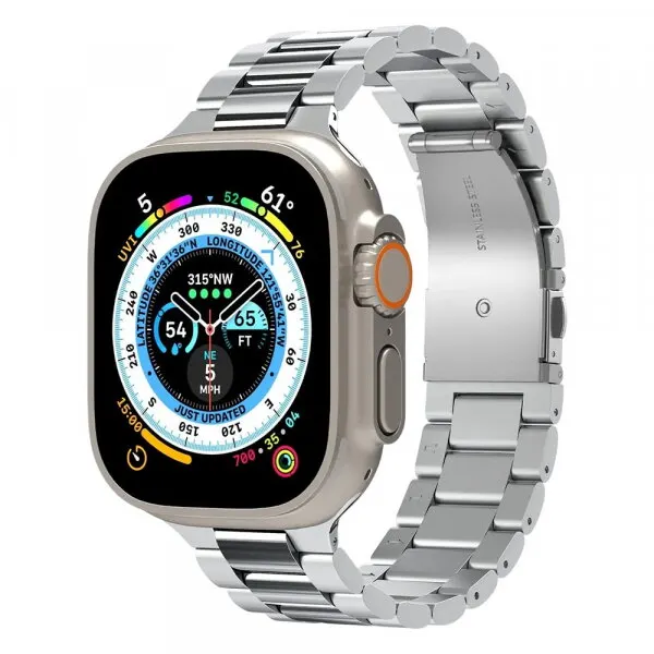 Spigen Curea Spigen Modern Fit 316L pentru Apple Watch 49mm / 46mm / 45mm / 44mm / 42mm Series, Argintie AMP06356