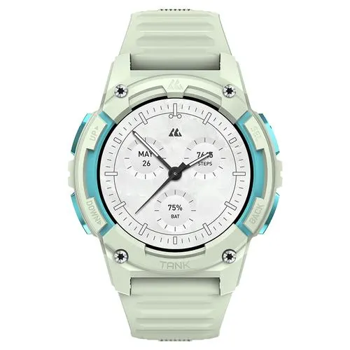 Smartwatch Kospet Tank S2, Ecran AMOLED 1.32inch, Bluetooth, GPS, Monitorizare ritm cardiac, Inregistrare Somn, 5 ATM (Verde)