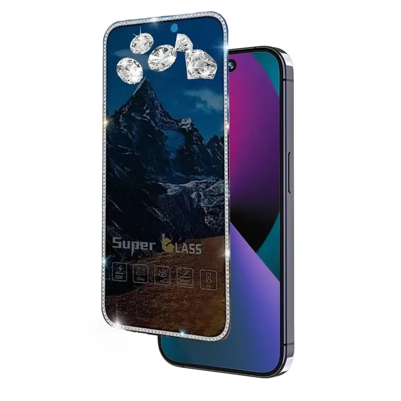 Flippy, Folie de Protectie, Flippy, pentru iPhone 15 Pro, Privacy Tempered Glass cu Pietricele