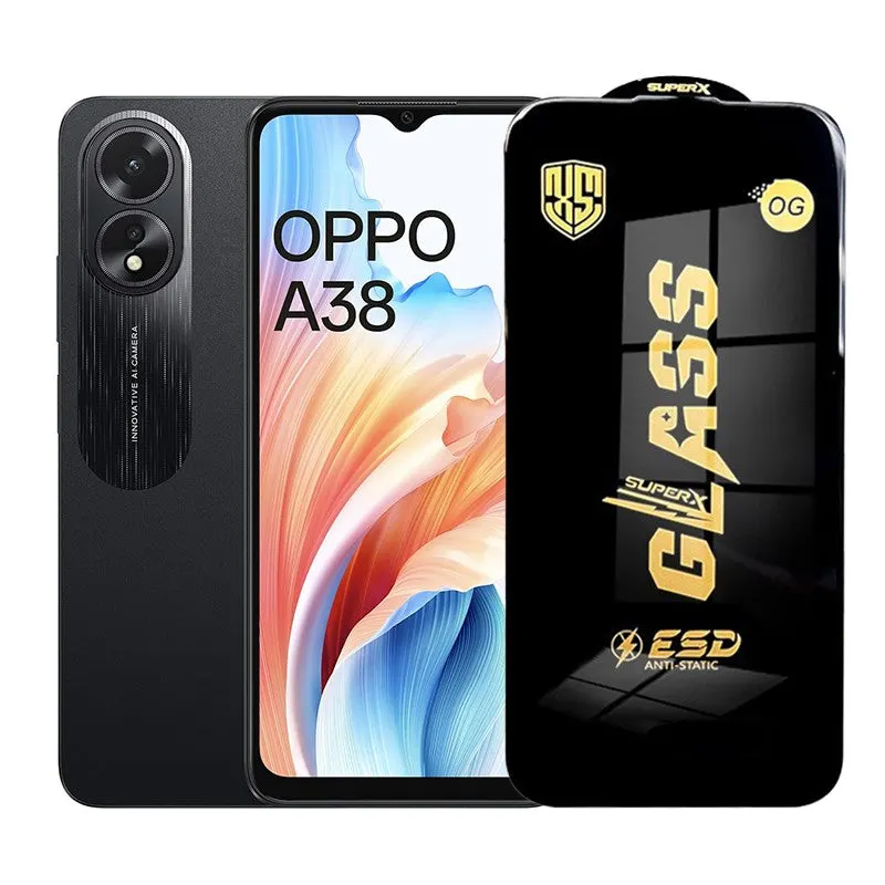 Flippy, Folie de Protectie pentru Oppo A38, Flippy, Sticla Securizata ESD, Margini Negre