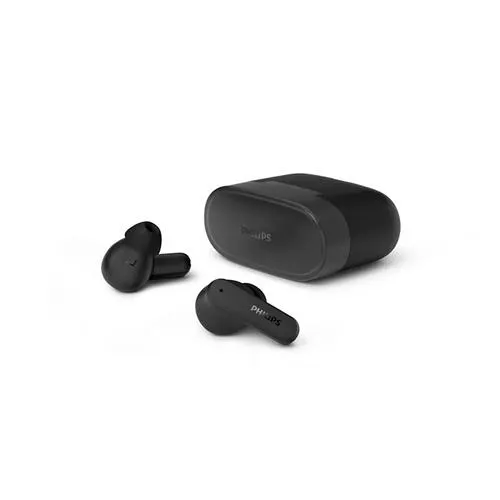 Casti True Wireless In-Ear Philips 2000 Sseries TAT2000BK/00, Bluetooth, Autonomie 7/25 ore, Microfon, IPX4 (Negru)