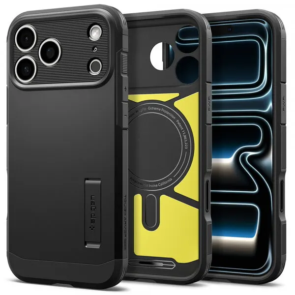Spigen Husa MagSafe pentru Apple iPhone 18 Pro Max / 17 Pro Max, Spigen, Tough Armor T, Neagra ACS12136