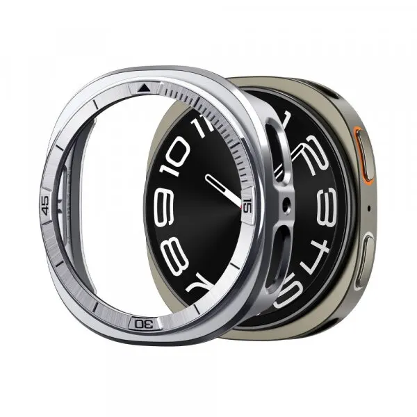 Spigen Rama Protectie Spigen Tune Pro Pilot pentru Samsung Galaxy Watch9 / Watch8 44mm, Argintie ACS10011
