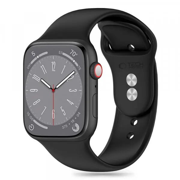 Tech-Protect Curea Tech-Protect Silicone pentru Apple Watch 49mm / 46mm / 45mm / 44mm / 42mm Series, Neagra