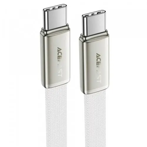 Cablu Date si Incarcare USB-C - USB-C Acefast C24-03, 60W, 1.2m, Alb