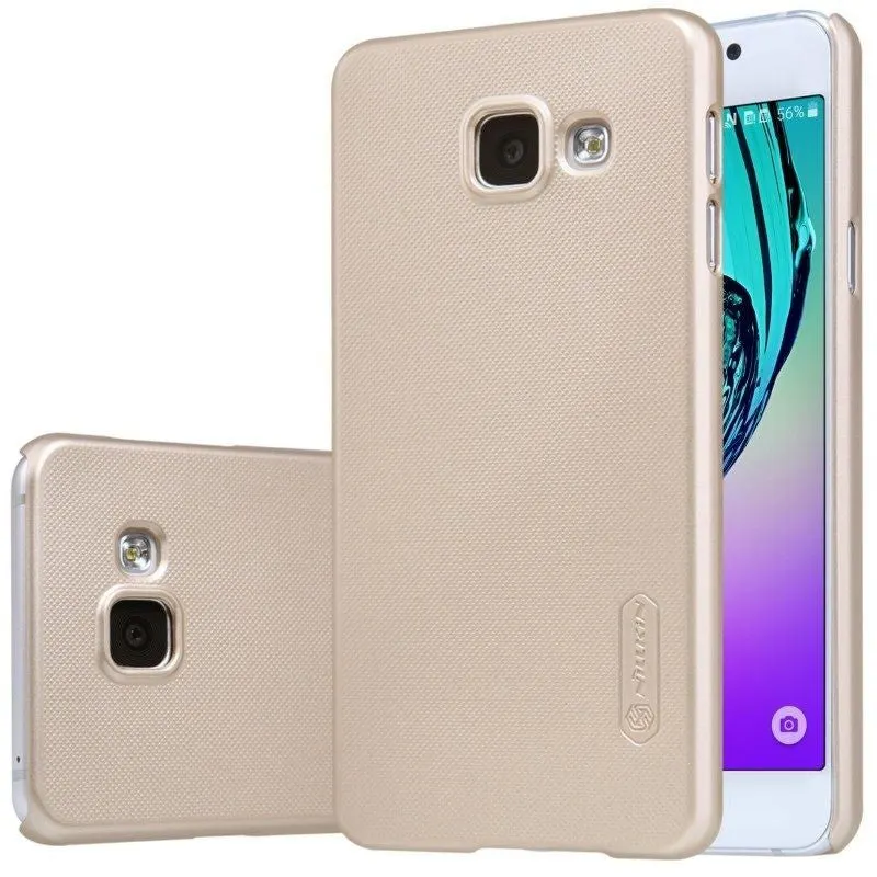 Samsung, Husa Samsung Galaxy J3 2016 Nillkin Frosted Shield Auriu + Folie de protectie
