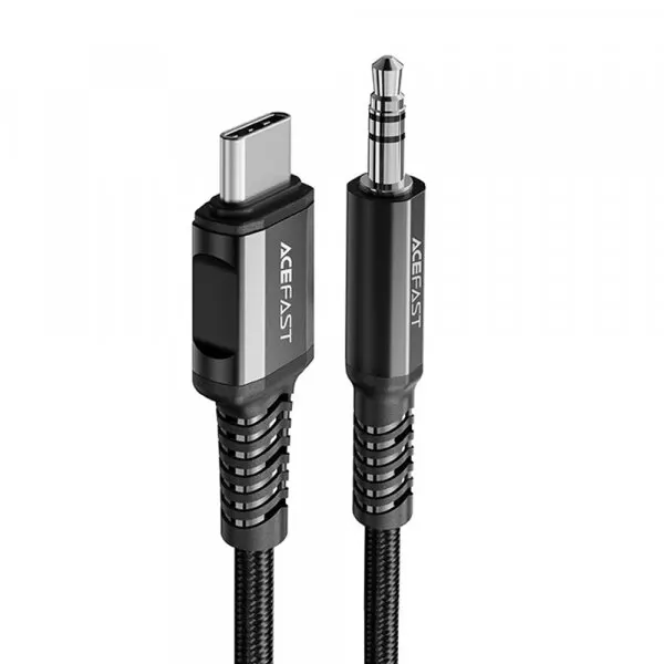 AceFast Cablu Audio USB-C - 3.5mm Acefast C1-08, 1.2m, Negru