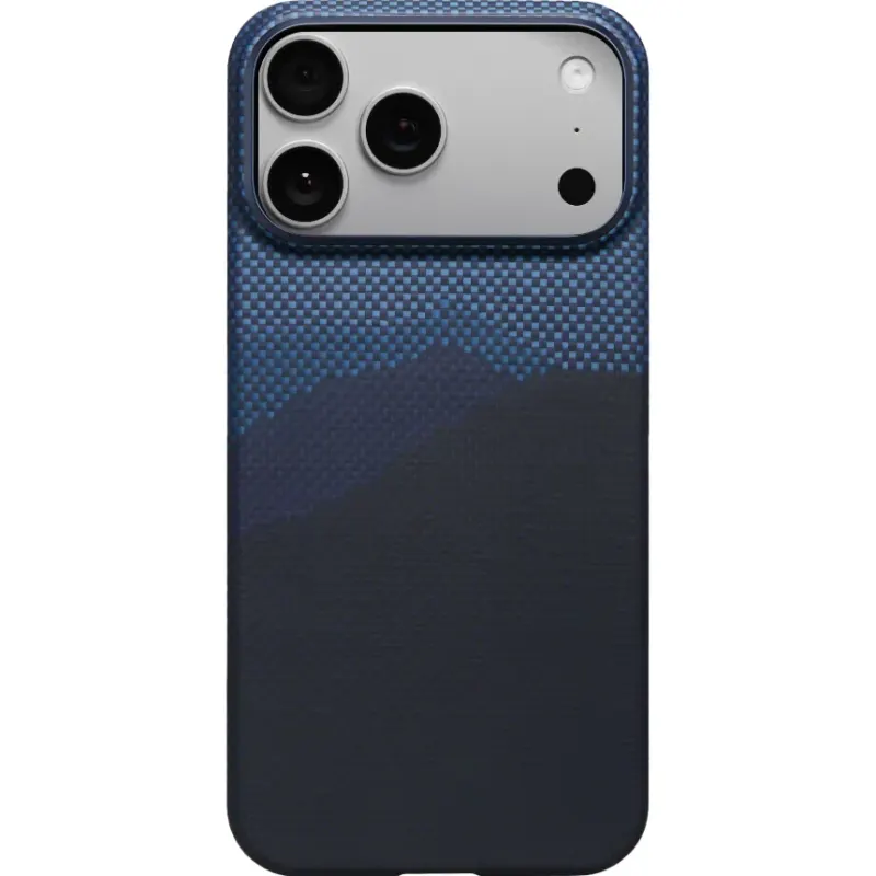 Pitaka Carcasa Pitaka Ultra Slim Over the Horizon cu Magnetic Ring compatibila cu iPhone 17 Pro Max, Albastru
