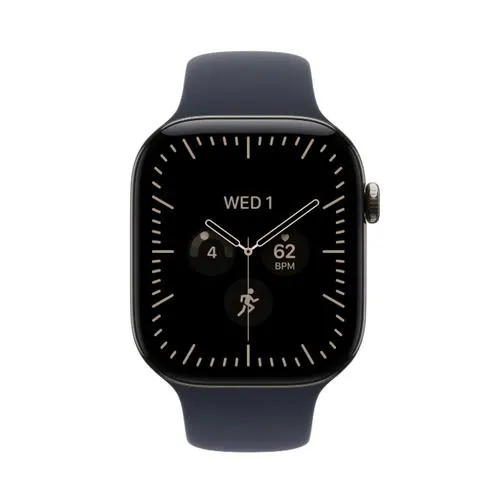 Smartwatch Apple Watch 12, GPS + Cellular, 46mm, Ecran Retina LTPO OLED, Chip S11 cu Procesor Dual-Core, 64GB Flash, Wi-Fi, Bluetooth, Carcasa Titanium, Curea Sport Band M/L (Gri)