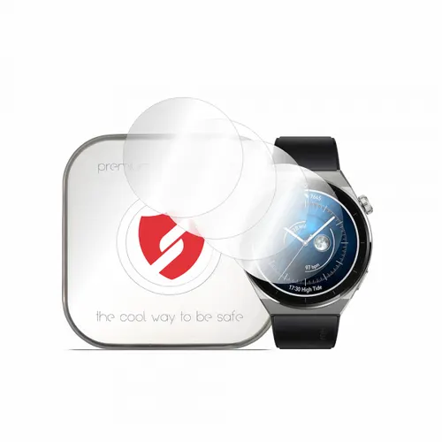 Folie Protectie Smart Protection Premium Classic pentru Huawei Watch GT 3 Pro 46mm, Set 4 bucati, Plastic