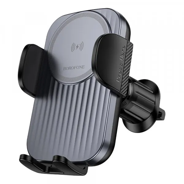 Borofone Incarcator Auto Wireless Borofone BH221 Path, 15W, 1.67A, Negru