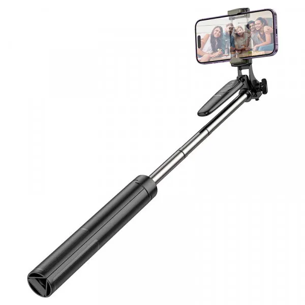 HOCO Selfie Stick Bluetooth HOCO K19 Soul Live Broadcast, Universal, Negru