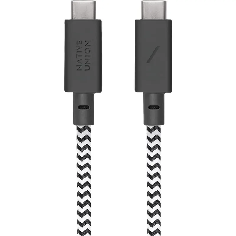 NATIVE UNION Native Union Anchor USB-C to USB-C Cable-Zebra 3m - Zebra