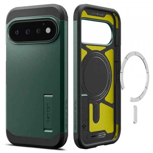 Spigen Husa MagSafe pentru Google Pixel 11 Pro, Spigen, Tough Armor, Verde ACS11859