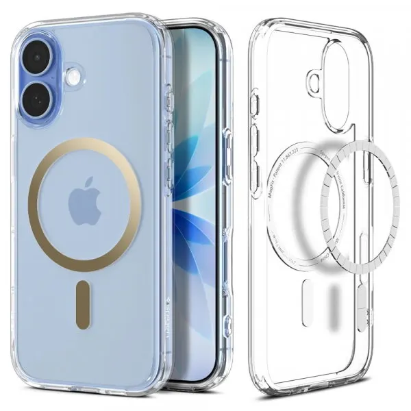 Spigen Husa MagSafe pentru Apple iPhone 17, Spigen, Ultra Hybrid, Aurie Transparenta ACS10382
