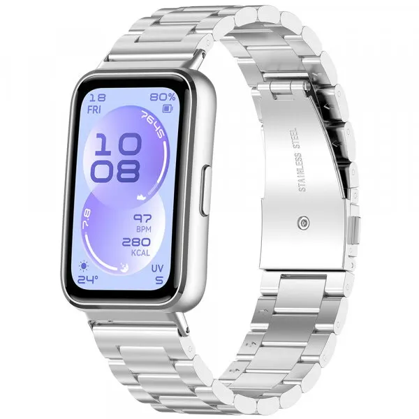 techsuit Curea Techsuit W010 pentru Huawei Band 11 / 11 Pro, Argintie