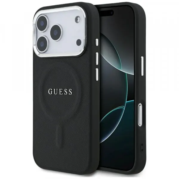 Guess Husa MagSafe pentru Apple iPhone 17 Pro, Guess, Classic Logo, Neagra