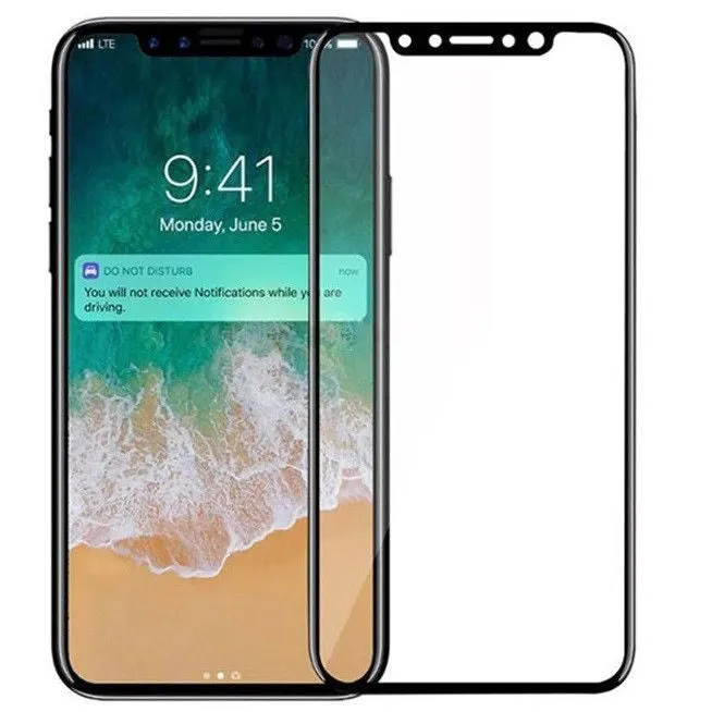 Flippy, Folie Sticla Securizata Flippy pentru Apple iPhone X Full Face, 9H, Negru