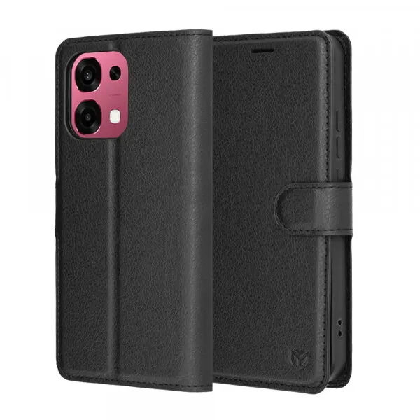 techsuit Husa telefon Techsuit Leather Folio, tip carte, pentru Oppo A6 Pro 5G / A6 Pro 4G, Negru