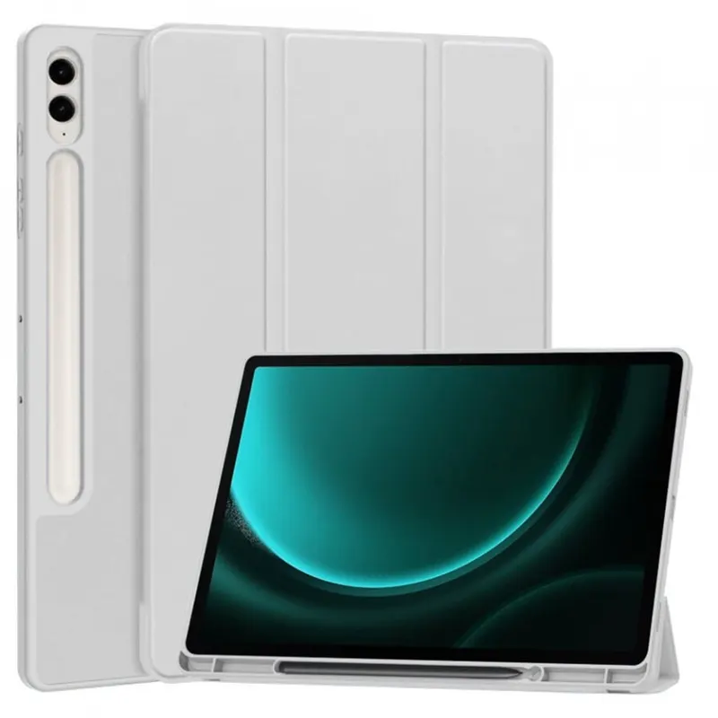 techsuit Husa pentru Samsung Galaxy Tab S9 Plus / S9 FE Plus / S10 Plus – Techsuit Flex Trifold – Gri