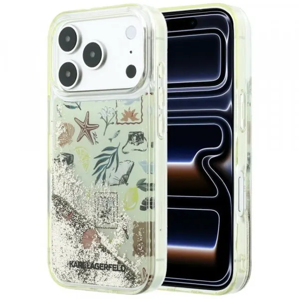 Karl Lagerfeld Husa pentru Apple iPhone 18 Pro Max / 17 Pro Max, Karl Lagerfeld, Liquid Glitter Beach and Sand, Bej