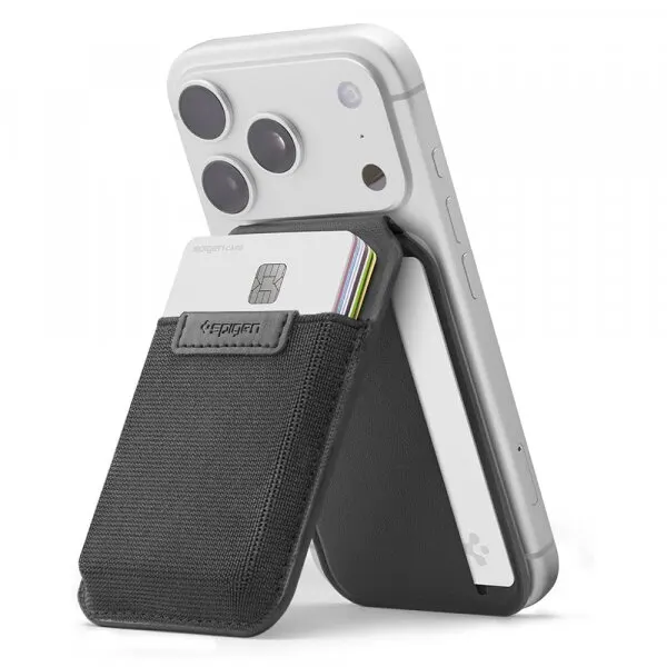 Spigen Portofel MagSafe, Spigen, Slim Fold Tripod S314-4, Negru AFA11591