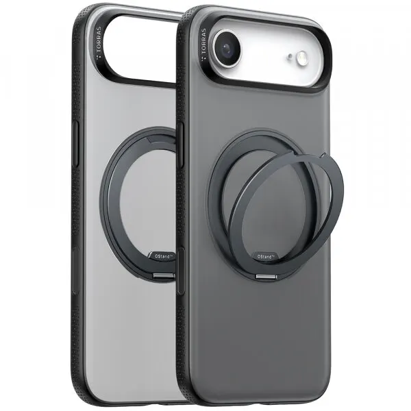 Torras Husa MagSafe pentru Apple iPhone 17 Air, Torras, Ostand R Fitness, Neagra