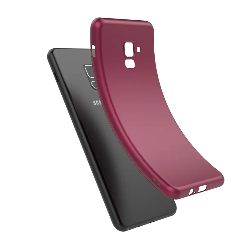 Samsung, Husa Samsung Galaxy A8 2018 Luxury Case Burgundy
