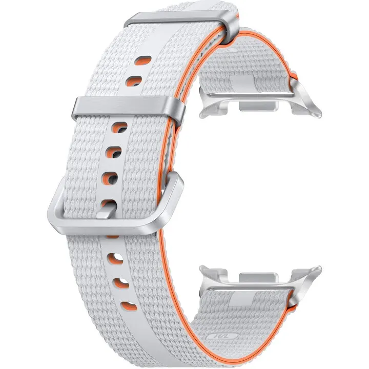 Samsung Curea Smartwatch Samsung Athleisure Band, pentru Galaxy Watch 8 si 8 Classic, marime M/L, Alb