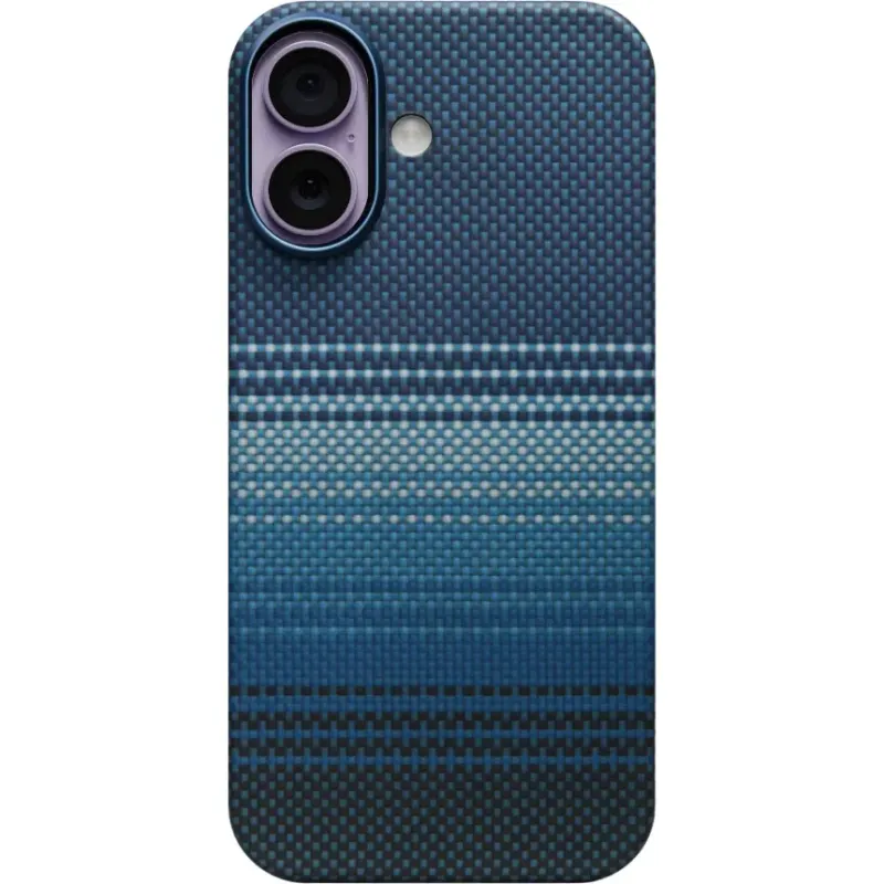 Pitaka Carcasa Pitaka Ultra Slim Moonrise cu Magnetic Ring compatibila cu iPhone 17, Albastru