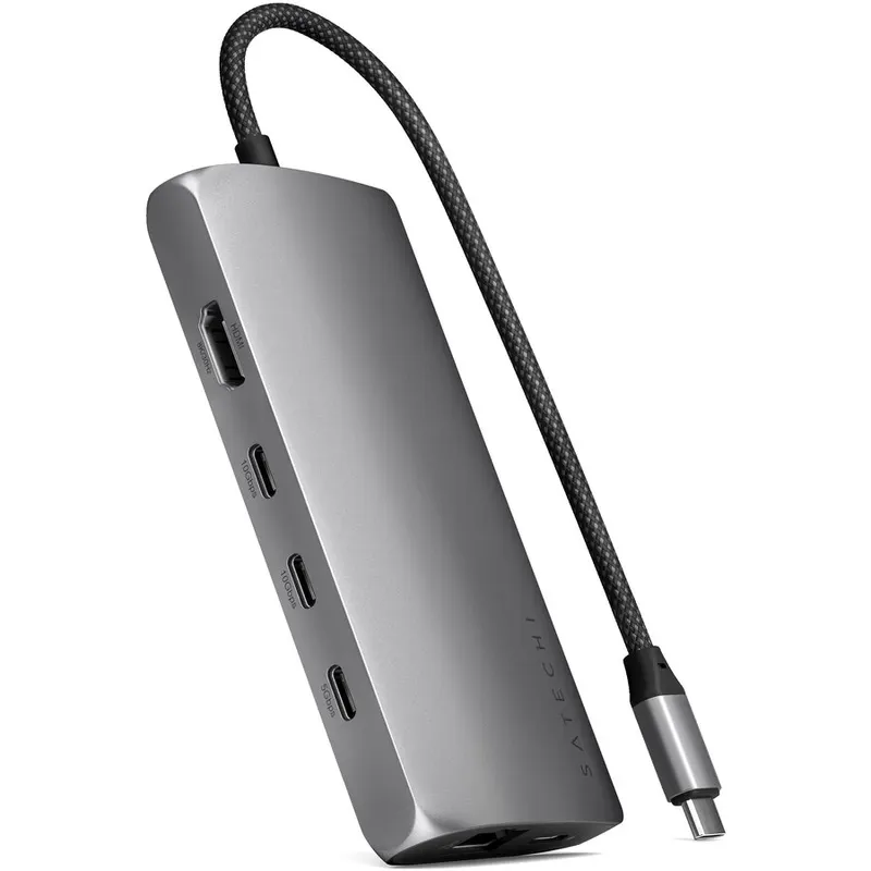 Satechi Adaptor multiport USB-C 8K cu Ethernet V3 - Space Gray