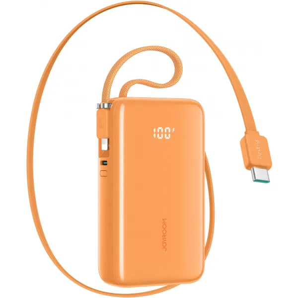 JOYROOM Baterie Externa Joyroom JR-PR2L, 10000mAh, 35W, QC + PD, 1 x Lightning - 2 x USB-C, Portocalie