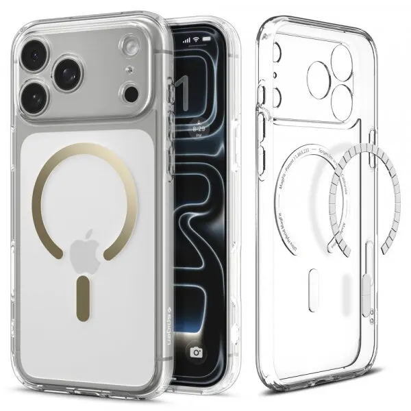 Spigen Husa MagSafe pentru Apple iPhone 17 Pro, Spigen, Ultra Hybrid, Aurie ACS10348