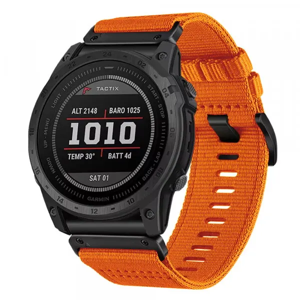 techsuit Curea Techsuit W070 pentru Garmin Watch Fenix / Forerunner / Approach Series, 22mm, Portocalie