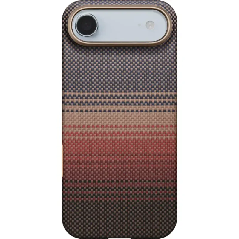 Pitaka Carcasa Pitaka Ultra Slim Sunset cu Magnetic Ring compatibila cu iPhone 17 Air, Portocaliu