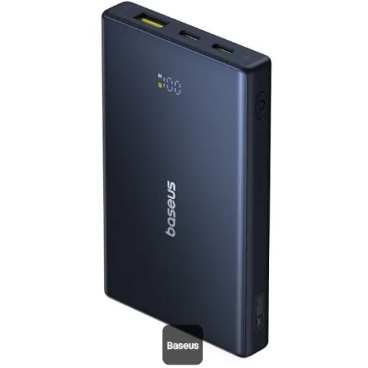 BASEUS Baterie externa Baseus PicoGo Digital Display 10000mAh, 20W, cablu USB-C inclus, 3A, Negru