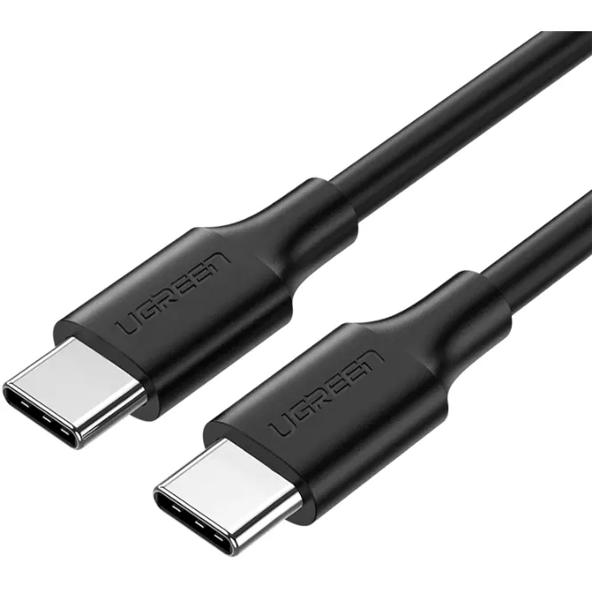 Ugreen CABLU alimentare si date Ugreen, US286, Fast Charging Data Cable pt. smartphone, USB Type-C la USB Type-C 60W/3A, nickel plating, PVC, 2m, negru